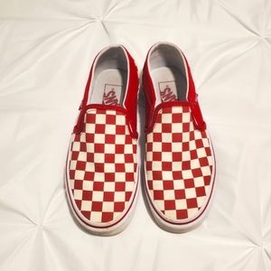 Red Checkered Vans